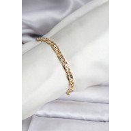 14K Gold Color Plated Chain Model CM Women's Bracelet