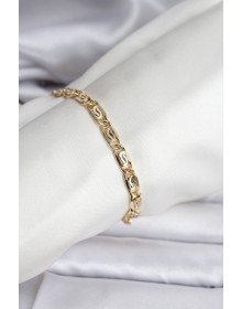 14K Gold Color Plated Chain Model CM Women's Bracelet