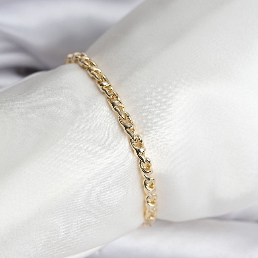 14K Gold Color Plated Chain Model Women s CM Bracelet 14K Gold Color Plated Chain Model Women s CM Bracelet