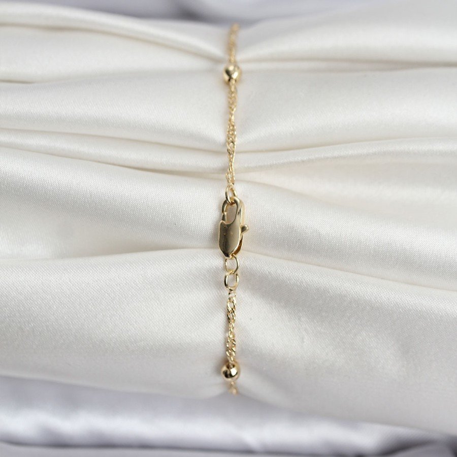 14K Gold Color Plated Heeled Model CM Women s Bracelet