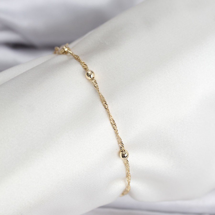 14K Gold Color Plated Heeled Model CM Women s Bracelet