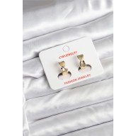 14K Gold Color Plated CM Women's Earrings