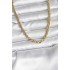 14K Gold Color Plated Twist Model CM Women's Necklace