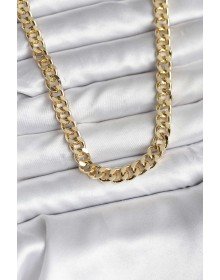 14K Gold Color Plated Thick Chain Model CM Women's Necklace