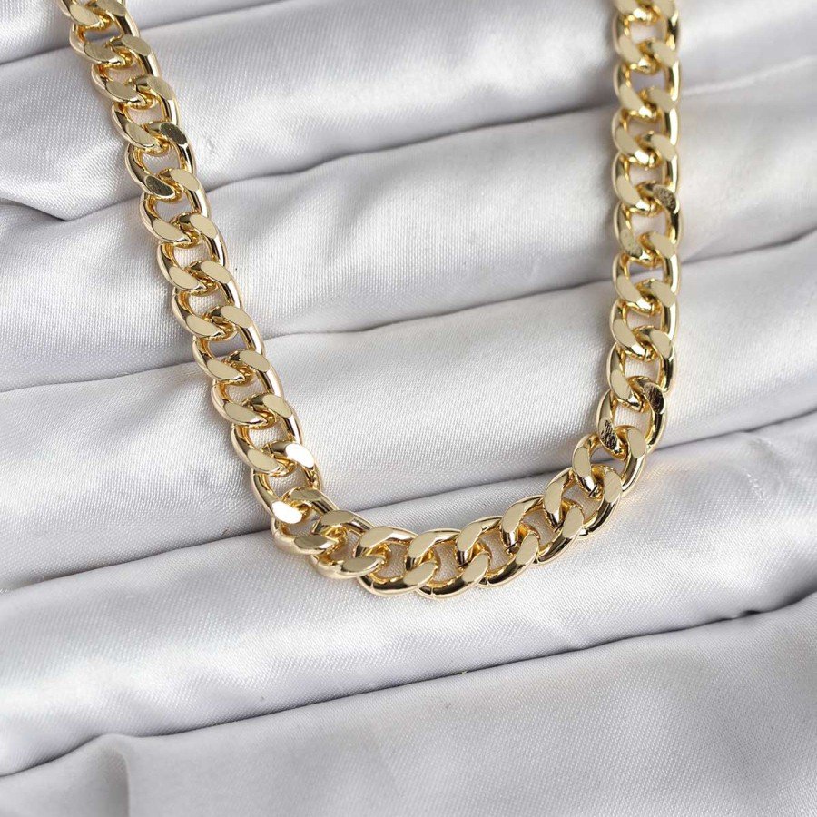 14K Gold Color Plated Thick Chain Model CM Women s Necklace 14K Gold Color Plated Thick Chain Model CM Women s Necklace