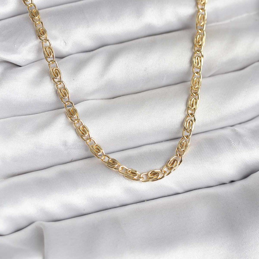 14K Gold Color Plated Chain Model CM Women s Necklace