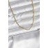 14K Gold Color Plated Crushed Chain Model CM Women's Necklace