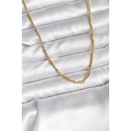 14K Gold Color Plated Ball Chain Model CM Women's Necklace