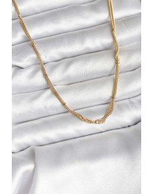 14K Gold Color Plated Ball Chain Model CM Women's Necklace
