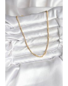 14K Gold Color Plated Ball Chain Model CM Women's Necklace
