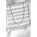 14K Gold Color Plated Crushed Snake Chain Model CM Women s Necklace