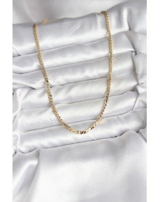 14K Gold Color Plated Crushed Snake Chain Model CM Women's Necklace
