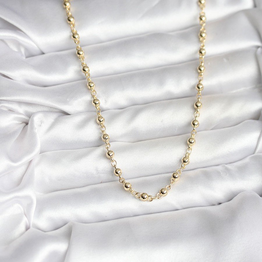 14K Gold Color Plated Heeled Chain Model CM Women s Necklace