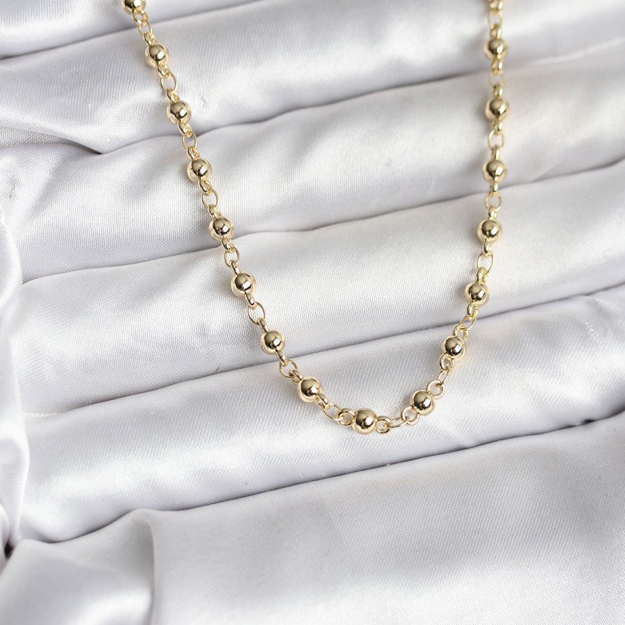 14K Gold Color Plated Heeled Chain Model CM Women s Necklace