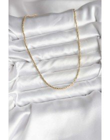14K Gold Color Plated Thin Chain Model CM Women's Necklace
