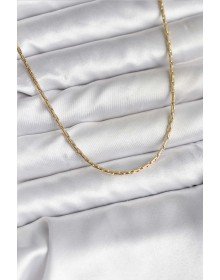14K Gold Color Plated Thin Chain Model CM Women's Necklace
