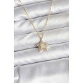 Brass Gold Color Chain Star Model Women s Necklace