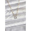 Brass Gold Color Chain Zircon Stone Minimal Star Model Women s Necklace