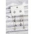 Lotus Model Silver Color Brass Pendant Women's Earrings