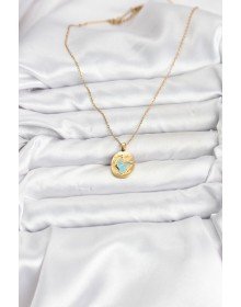 316L Steel Chain Gold Color Butterfly Figure Women's Necklace