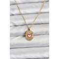 316L Steel Chain Gold Color Heart Figured Women s Necklace