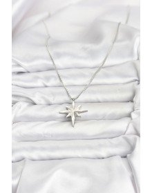 316L Steel Chain Silver Color Pole Star Model 60 cm Chain Women's Necklace