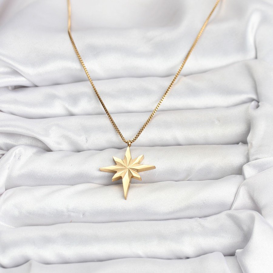316L Steel Chain Gold Color Pole Star Model 60 cm Chain Women s Necklace 316L Steel Chain Gold Color Pole Star Model 60 cm Chain Women s Necklace