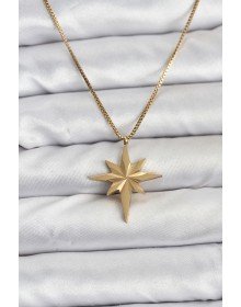 316L Steel Chain Gold Color Polar Star Model 60 cm Chain Women's Necklace