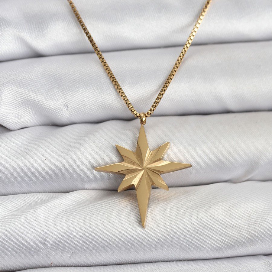 316L Steel Chain Gold Color Pole Star Model 60 cm Chain Women s Necklace 316L Steel Chain Gold Color Pole Star Model 60 cm Chain Women s Necklace