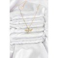 316L Steel Chain Gold Color Dragonfly Model Women s Necklace