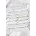 316L Steel Chain Silver Color Pearlescent Clover Women s Necklace 316L Steel Chain Silver Color Pearlescent Clover Women s Necklace