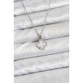 316L Steel Chain Silver Color Pearlescent Clover Women s Necklace 316L Steel Chain Silver Color Pearlescent Clover Women s Necklace