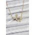 316L Steel Chain Gold Color Zircon Stone Butterfly Model Women's Necklace