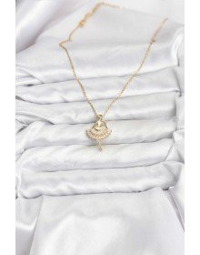 316L Steel Chain Gold Color Ballerina Model Women's Necklace