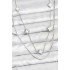 316L Steel Chain Silver Color Italian Chain Clover Model Women's Necklace