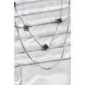 316L Steel Chain Silver Color Italian Chain Black Clover Model Women s Necklace
