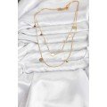 316L Steel Chain Gold Color Sequin Women s Necklace