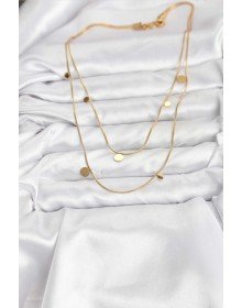 316L Steel Chain Gold Color Sequin Women's Necklace