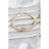 316L Steel Gold Color Baguette Zircon Stone Women's Bracelet with Snake Chain
