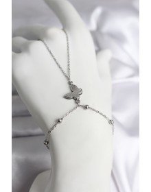 316L Steel Silver Color Butterfly Model Female Shahmaran