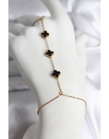316L Steel Gold Color Black Clover Model Female Shahmaran