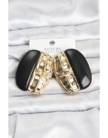 Black Color Brass Vintage Women's Earrings