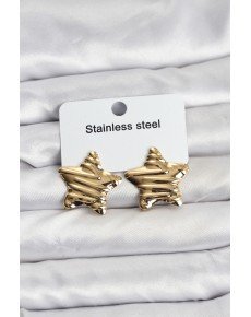 316L Steel Gold Color Star Model Women's Earrings