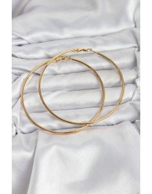 316L Steel Gold Color 75 mm Hoop Earring