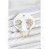 Brass Gold Color Star Model Chain Link Ear Cuff Earring Set