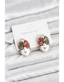 Mask Model Brass Women's Earrings