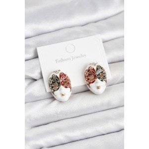 Mask Model Brass Women's Earrings