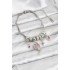 Brass Silver Color Flying Balloon Charm Women's Bracelet