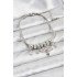 Brass Silver Color Winged Charm Women's Bracelet