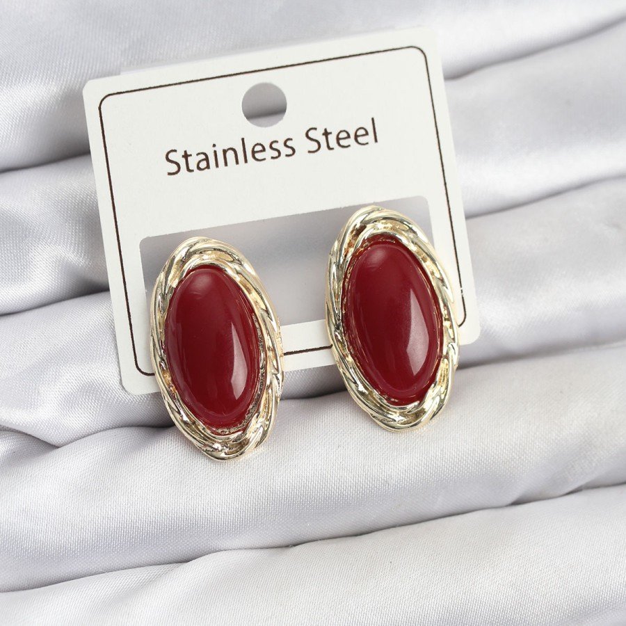 Red Almond Model Vintage Women s Earrings Red Almond Model Vintage Women s Earrings